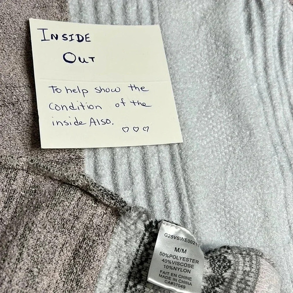 LE GRENIER, sweater ,colorblock striped,asymmetrical button decor, like new - Picture 14 of 16